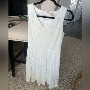 Crémieux Geometric Fit & Flare Sleeveless Dress, White, Size 6